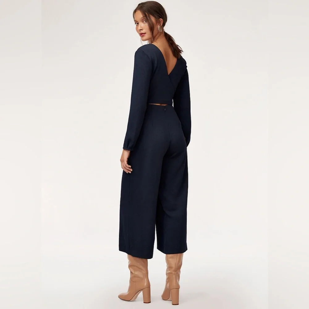 SOLD - Aritzia Wilfred | Ecoutement Jumpsuit | Navy | Size 4 - Picture 4 of 12